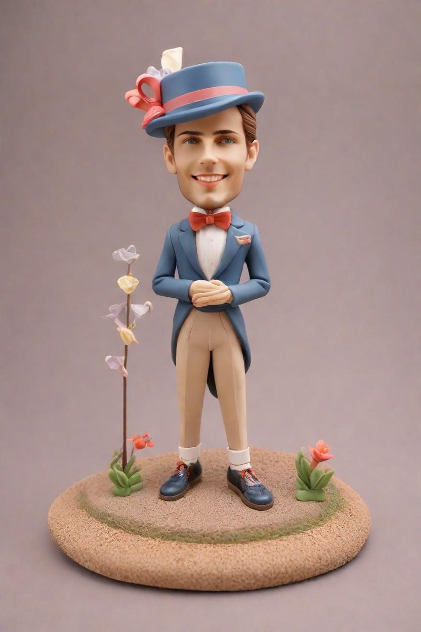 Custom New Year Playful Bobblehead,John Shares His Quirky New Year Bobblehead