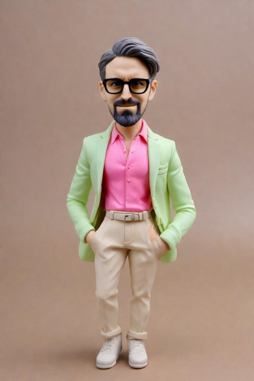 custom Recognition Achievement bobblehead,He Created His Own Confident Victory Bobblehead