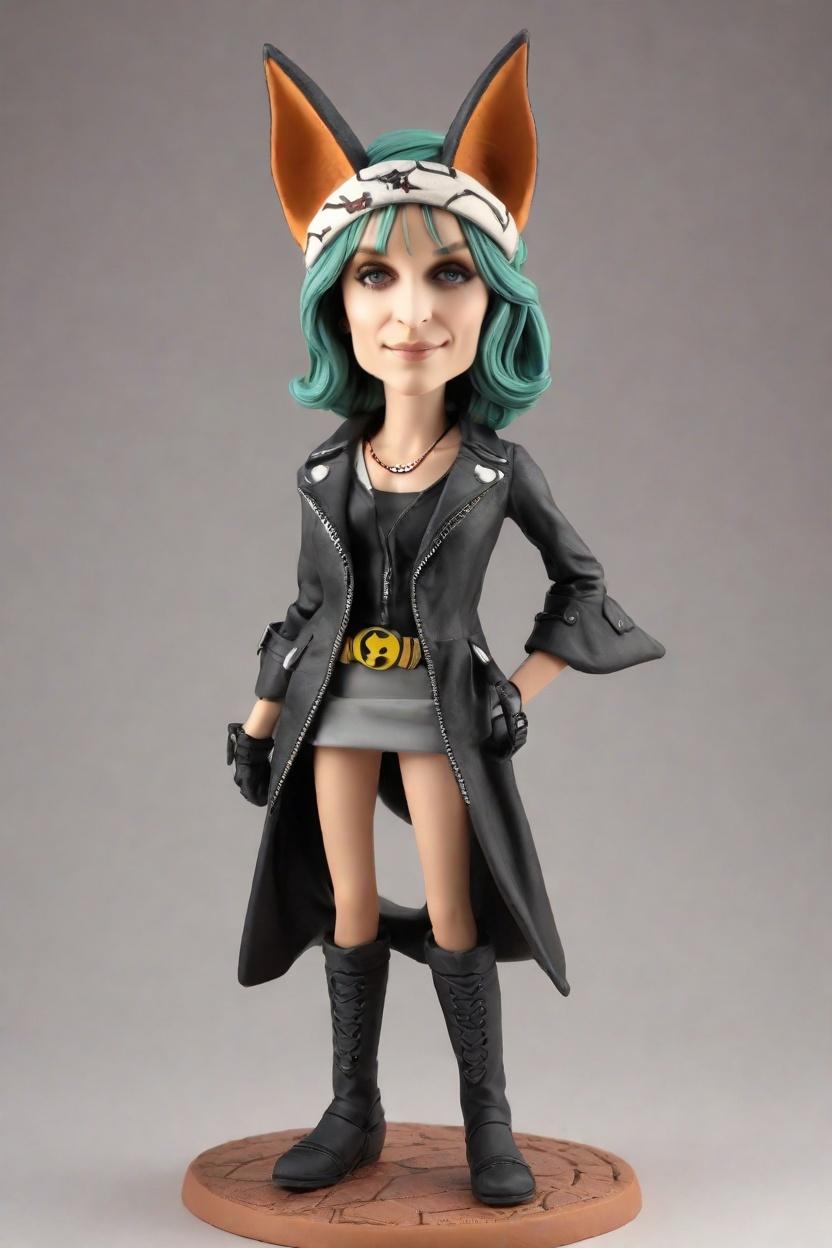 A Personalized Custom Bobblehead That's Truly Bat-Signal Ready!,She's Got the Moves: Crafting a Unique Bobblehead Doll with a Mini Bat-Signal