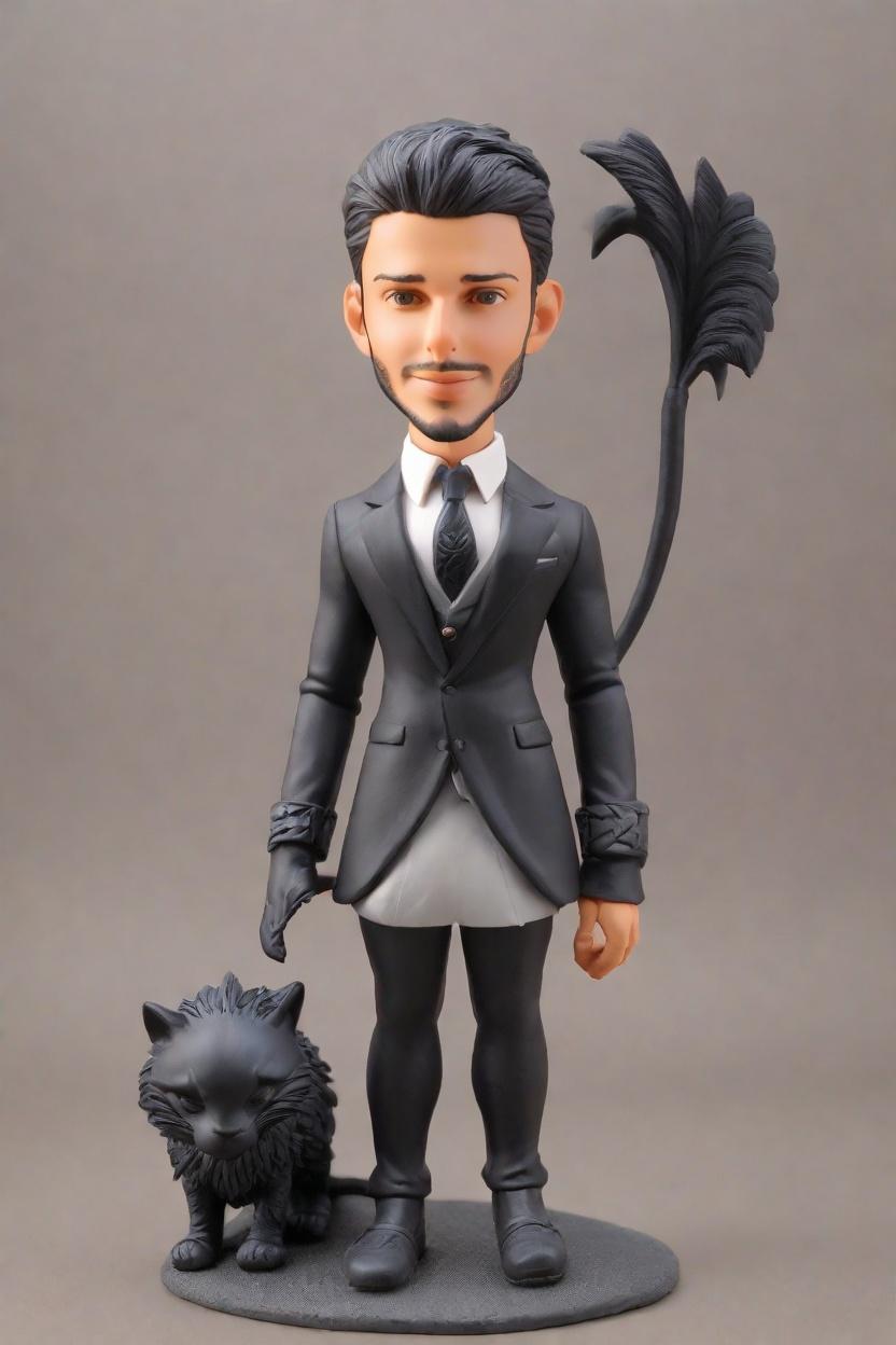 Custom Superhero Swagger Bobblehead,He Made His Own Black Panther Bobblehead!