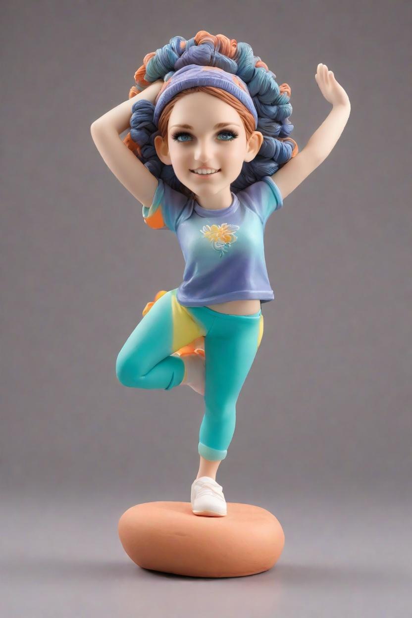 Custom Yoga Pose Bobblehead,She Nailed Her Custom Bobblehead Yoga Kick!