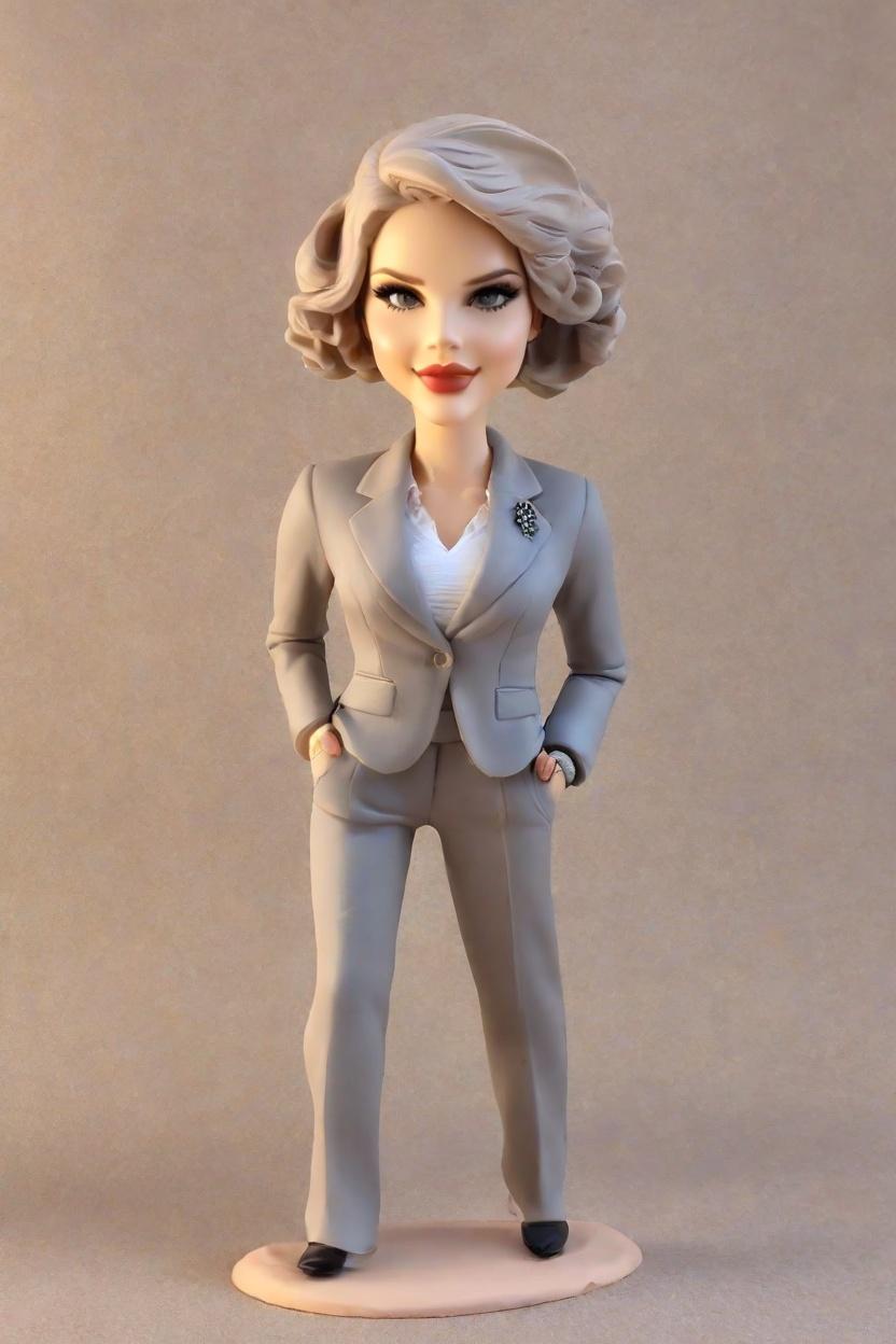 The Ultimate Office Warrior: Unboxing My Career-Themed Bobblehead in High Fashion,From the Desk to the Red Carpet: My Mini-Me's Journey in a Chic Suit and Stilettos