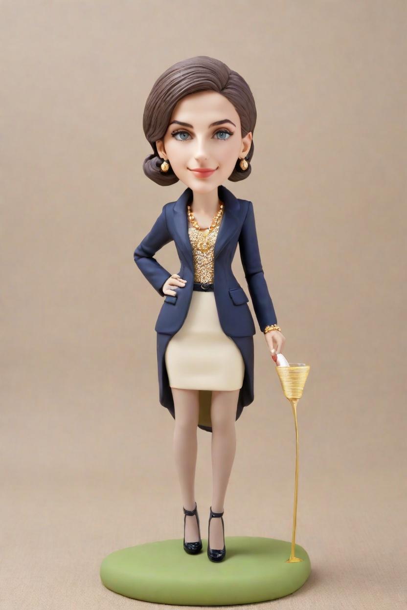Custom Anniversary Chic Bobblehead,She Created a Chic Anniversary Bobblehead!