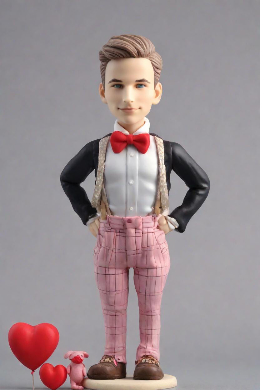 Custom Valentine's Charming Bobblehead,He Made His Own Bobblehead for Valentine's Day!