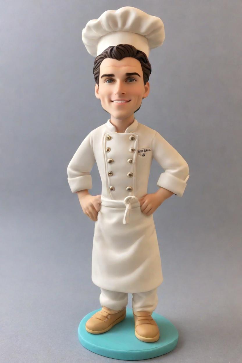 Custom Chef's Pride Bobblehead,John Shares: Make Your Own Bobblehead Doll as a Charming Chef!