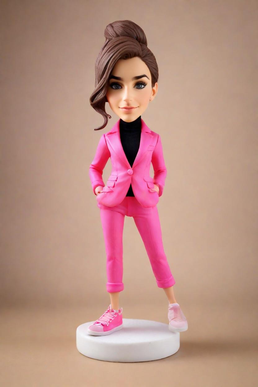 Custom Businesswoman Bobblehead,She Created a Stunning Bobblehead of Herself!