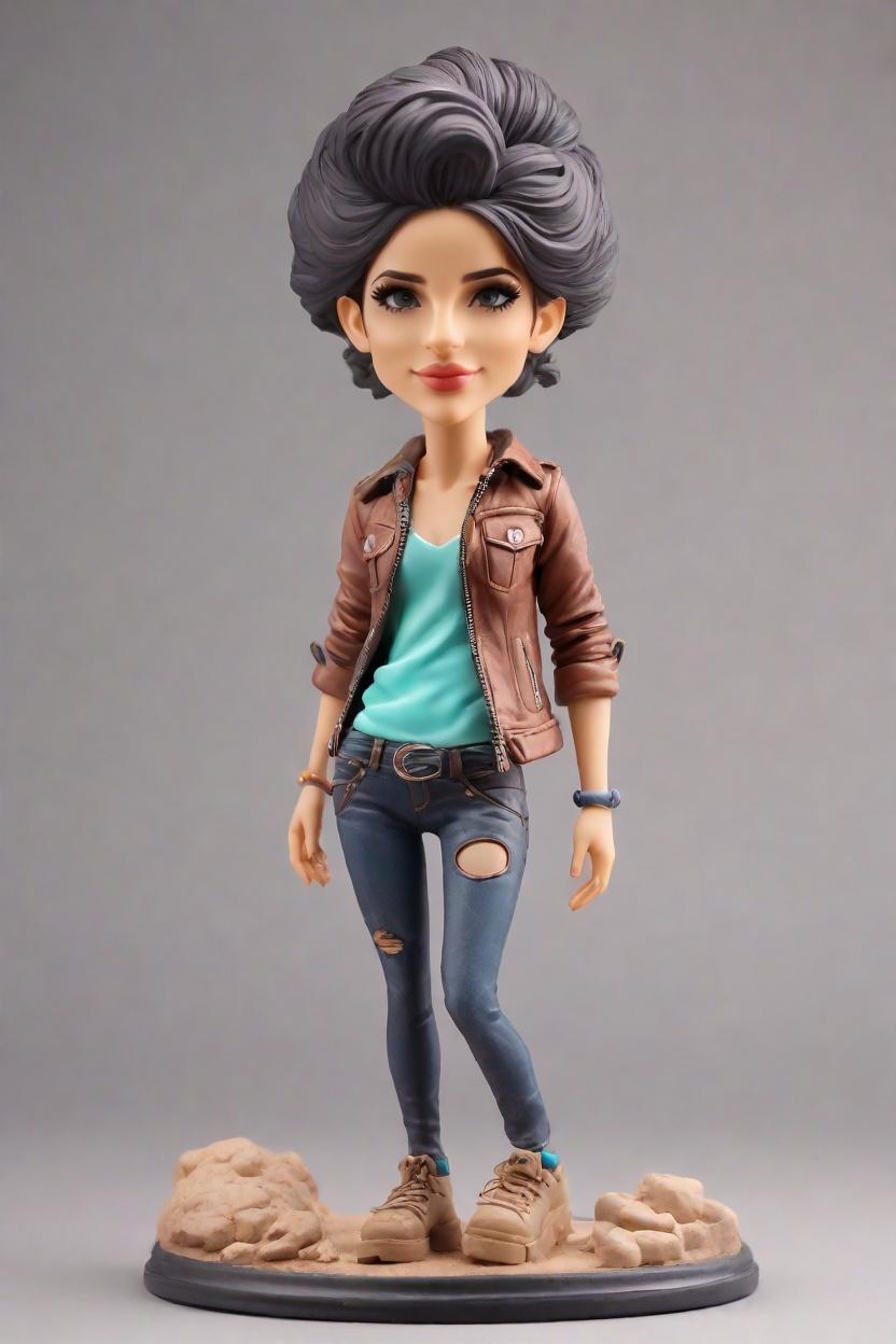 Gaming Chic Custom Bobblehead,She Made Her Own Bobblehead Doll as a Gamer Girl