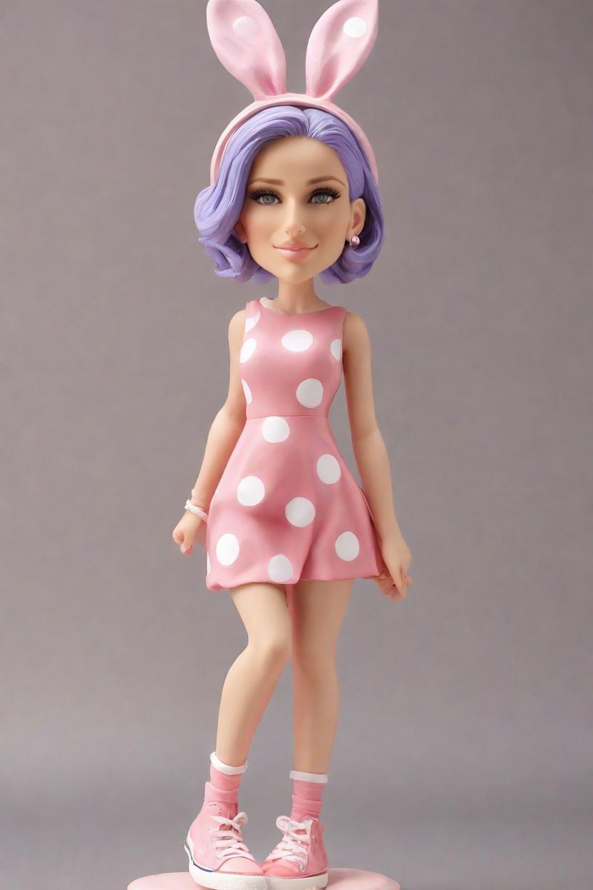 Custom Easter Playful Bobblehead,She Created Her Cheeky Easter Bobblehead Doll