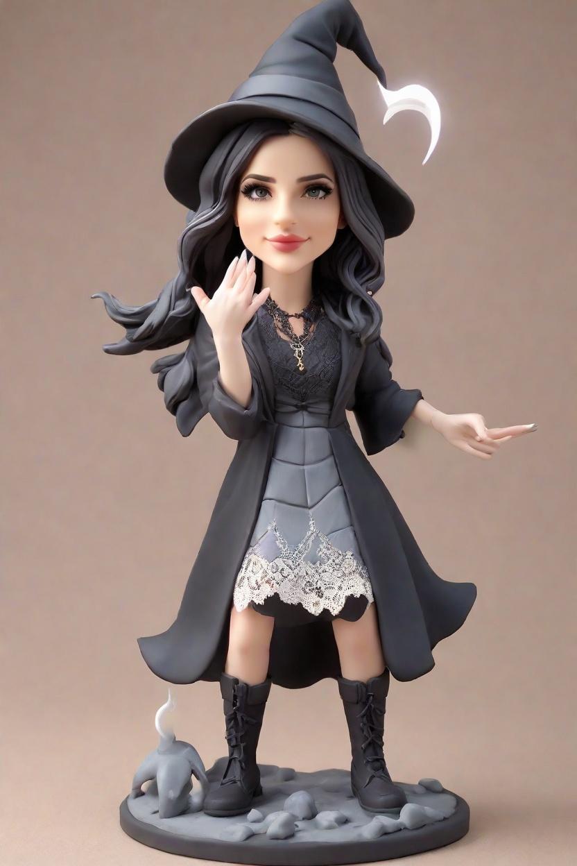 custom Witchy Whimsy bobblehead,She Created a Magical Bobblehead Doll!