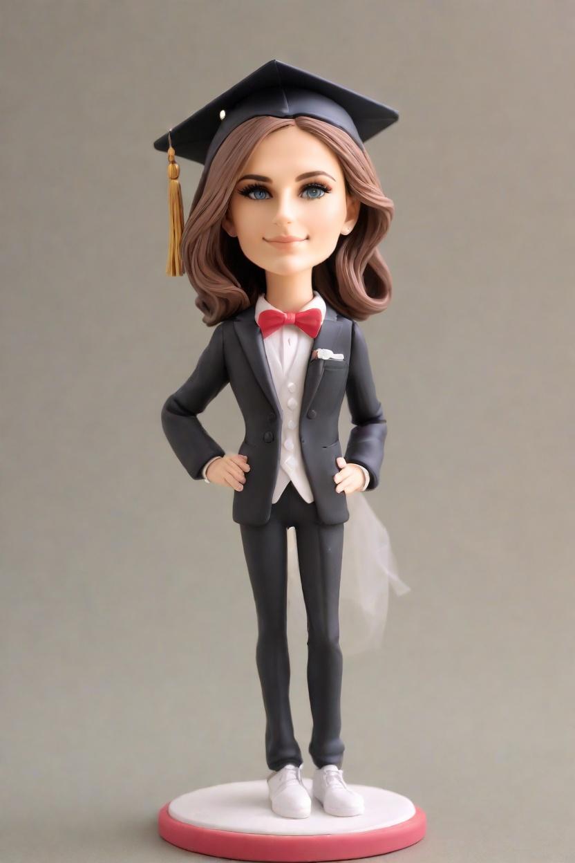 Custom Graduation Confidence Bobblehead,She Created a Stunning Graduation Bobblehead Doll!