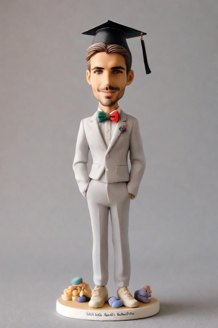 The Ultimate Graduation Gift: Personalized Bobbleheads That Make You Stand Out,Jack's Epic Graduation Moment Captured in a Bobblehead: 'I Did It!'