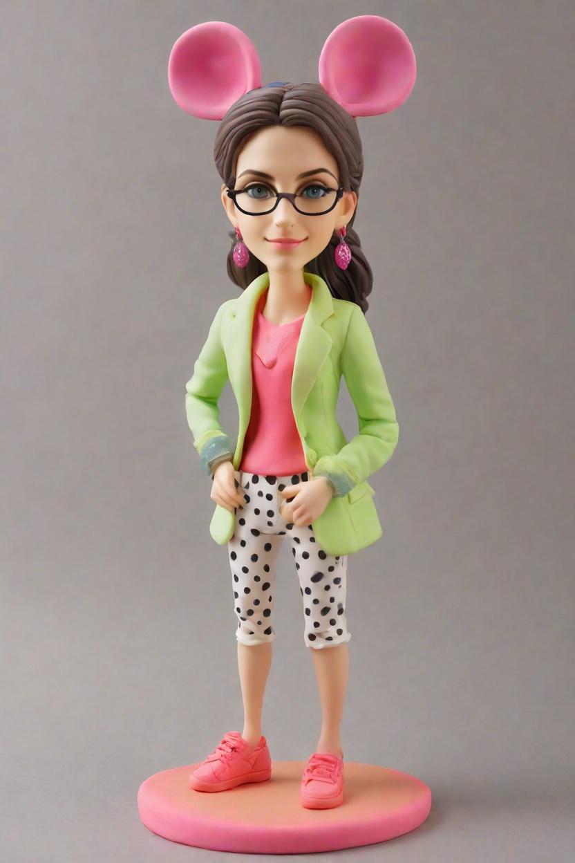 Custom Business Confidence Bobblehead,She Created Her Own Confident Businesswoman Bobblehead!