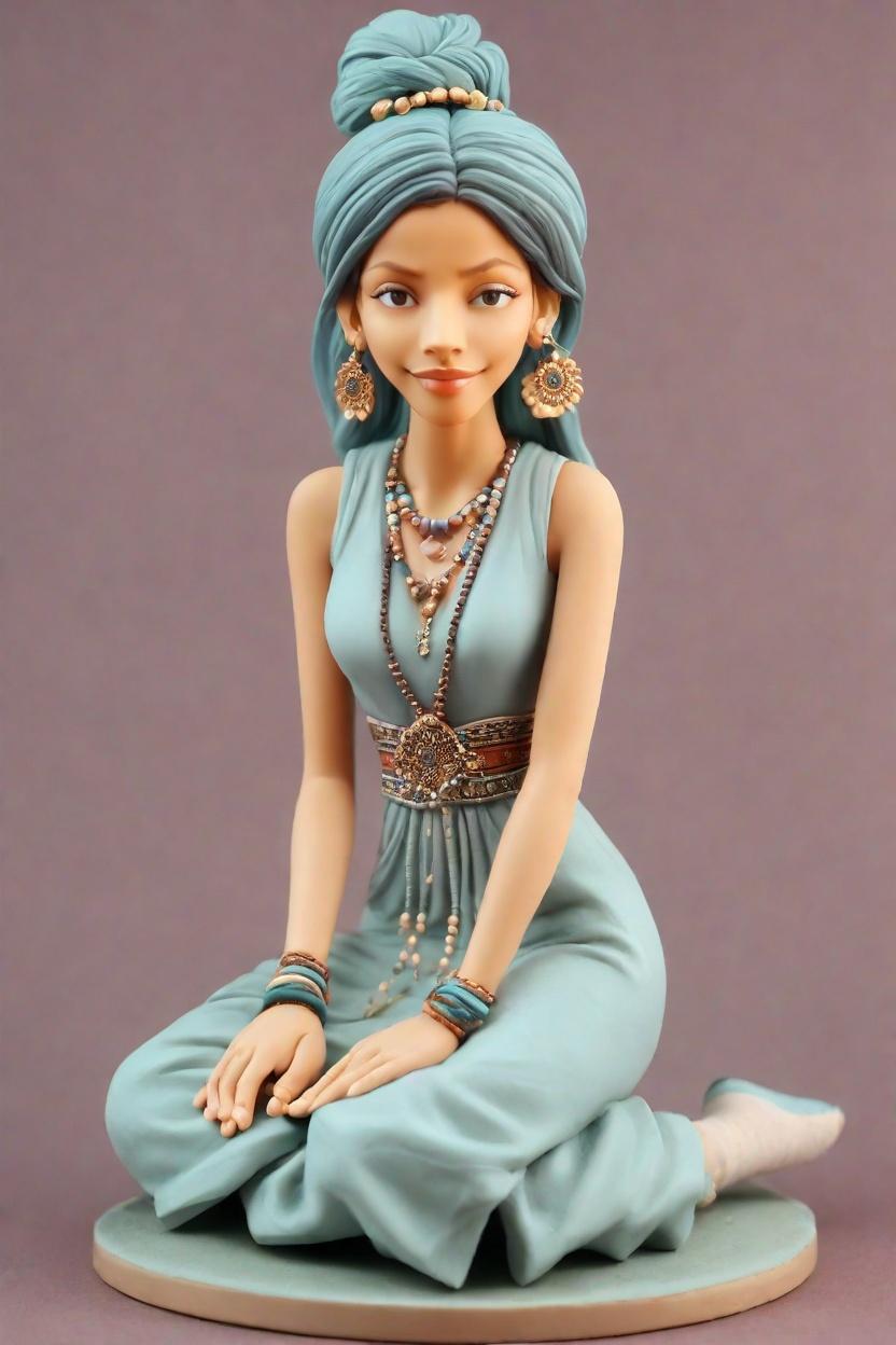 Custom Meditation Serene Bobblehead,She Shares Her Zen: Create Your Own Bobblehead Doll