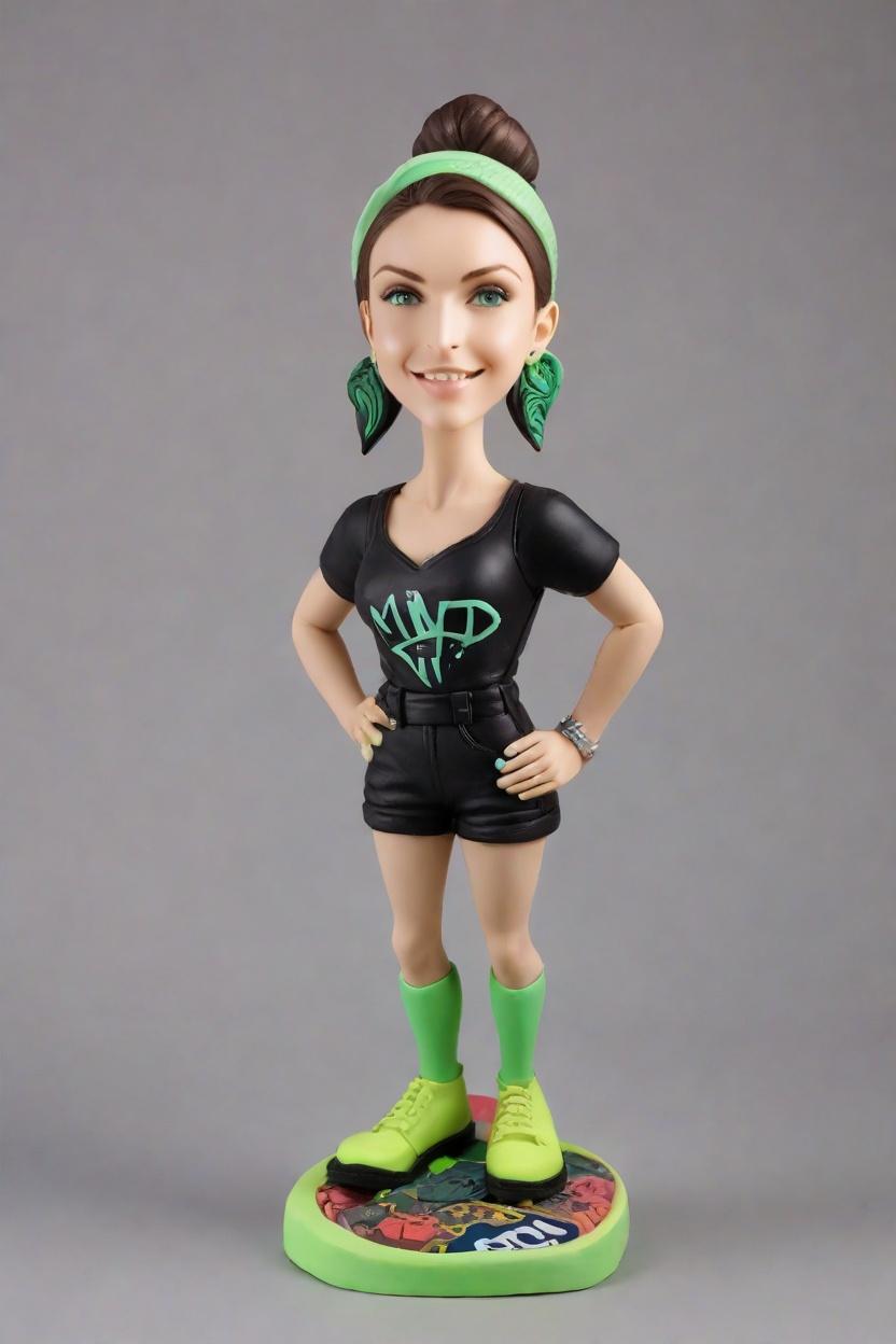 Custom Heroic Female Bobblehead,She Made Her Own Batman-Inspired Bobblehead!