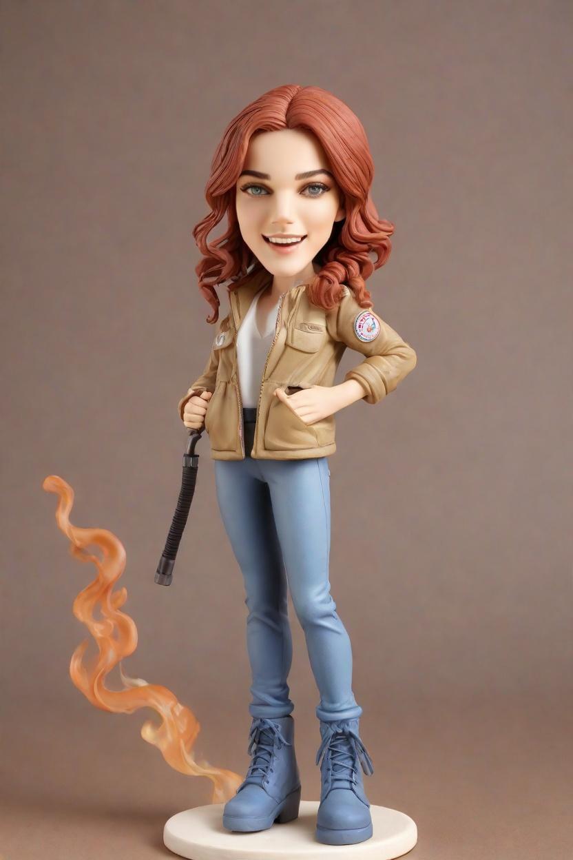 Custom Firefighter Heroine Bobblehead,She Created Her Own Firefighter Bobblehead Doll!