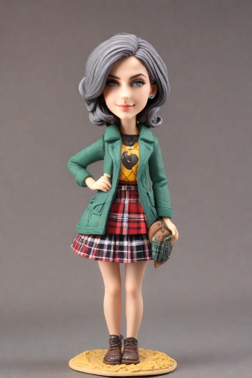Custom Thanksgiving Cheerful Punk-rock Bobblehead,She Created a Punk-Rock Thanksgiving Bobblehead Doll!