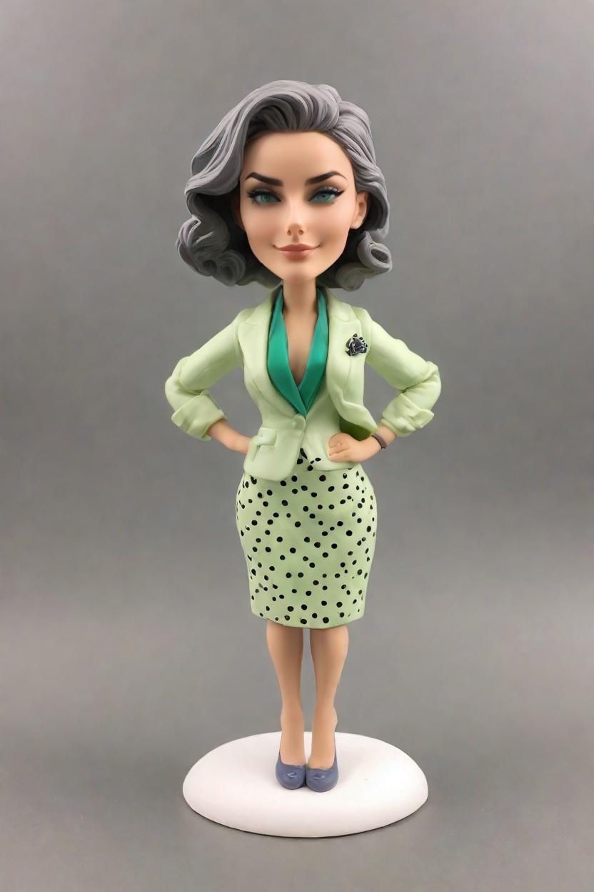 Spotlight on Creativity: Unveiling the Corporate Bobblehead Trend in Office Fashion,She's Got the Power: My Mini-Me Strikes a Pose in the Office