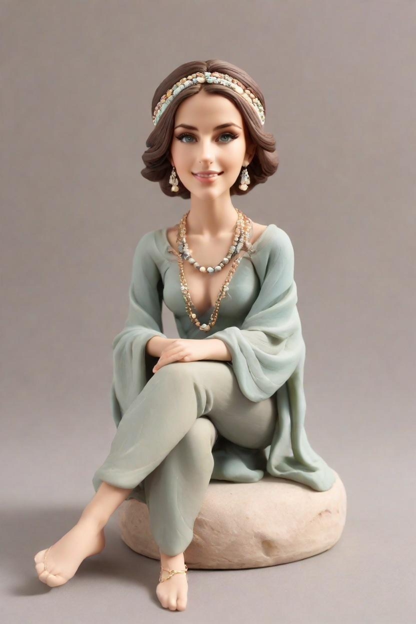 Custom Meditation Boho Bobblehead,She Created a Serene Boho Bobblehead Doll!