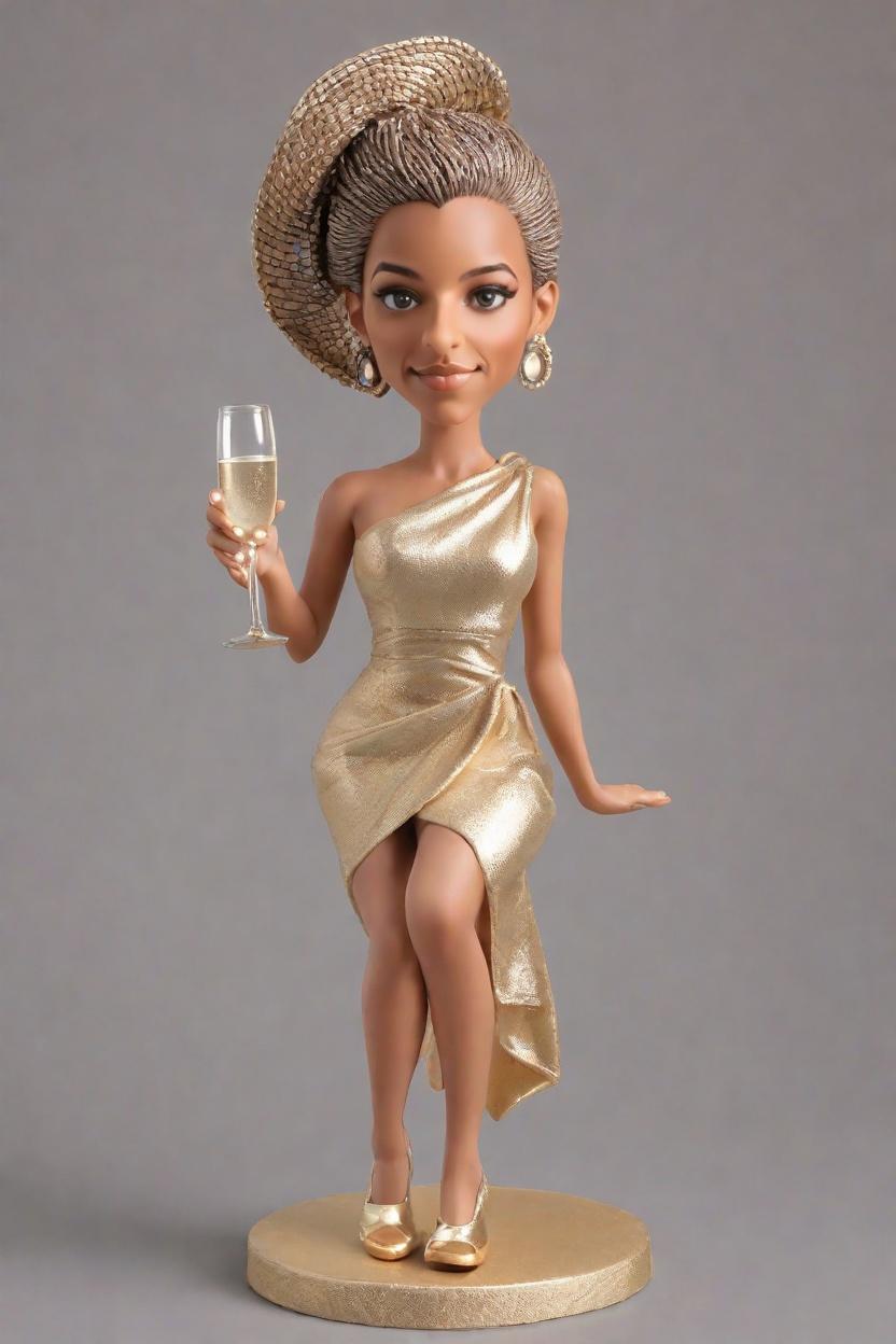 Custom Anniversary Chic Bobblehead,She Created Her Own Chic Anniversary Bobblehead!