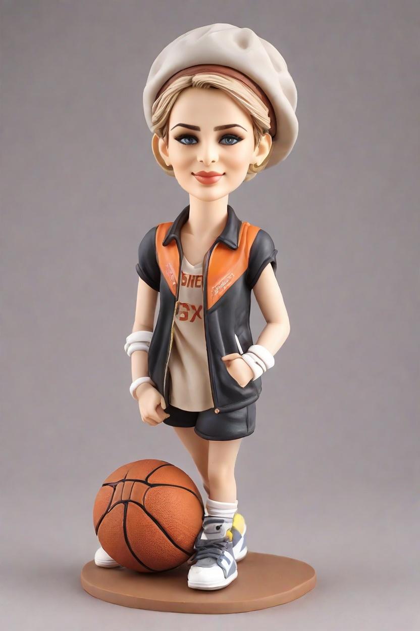 Custom Sports Star Bobblehead,She's Owning the Court: Create Your Own Bobblehead Doll