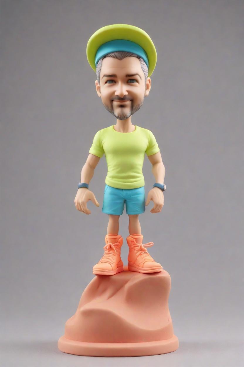 Discover the New Trend: Neon-Clad Bobbleheads Taking Over Fitness Enthusiasts' Shelves,He's Got the Moves, Now He's Got the Mini-Me: A Fitness Enthusiast's Dream Come True