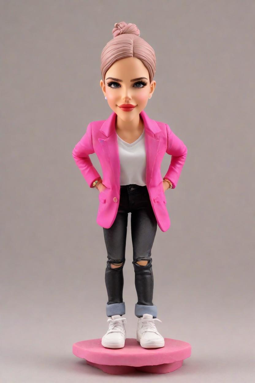 Confidently Standing Out: The Custom Bobblehead Doll That's All About You,Meet My New Twin: Creating My Own Bobblehead Doll in Neon Pink