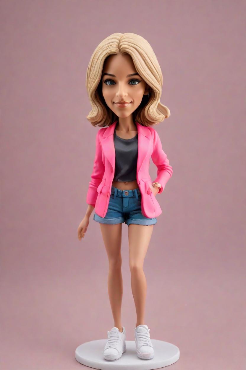 The Rise of Custom Bobblehead Dolls: A Bold Statement in Neon Pink,Check Out This Sassy Bobblehead! I Made My Own Confident Winker in Neon Pink