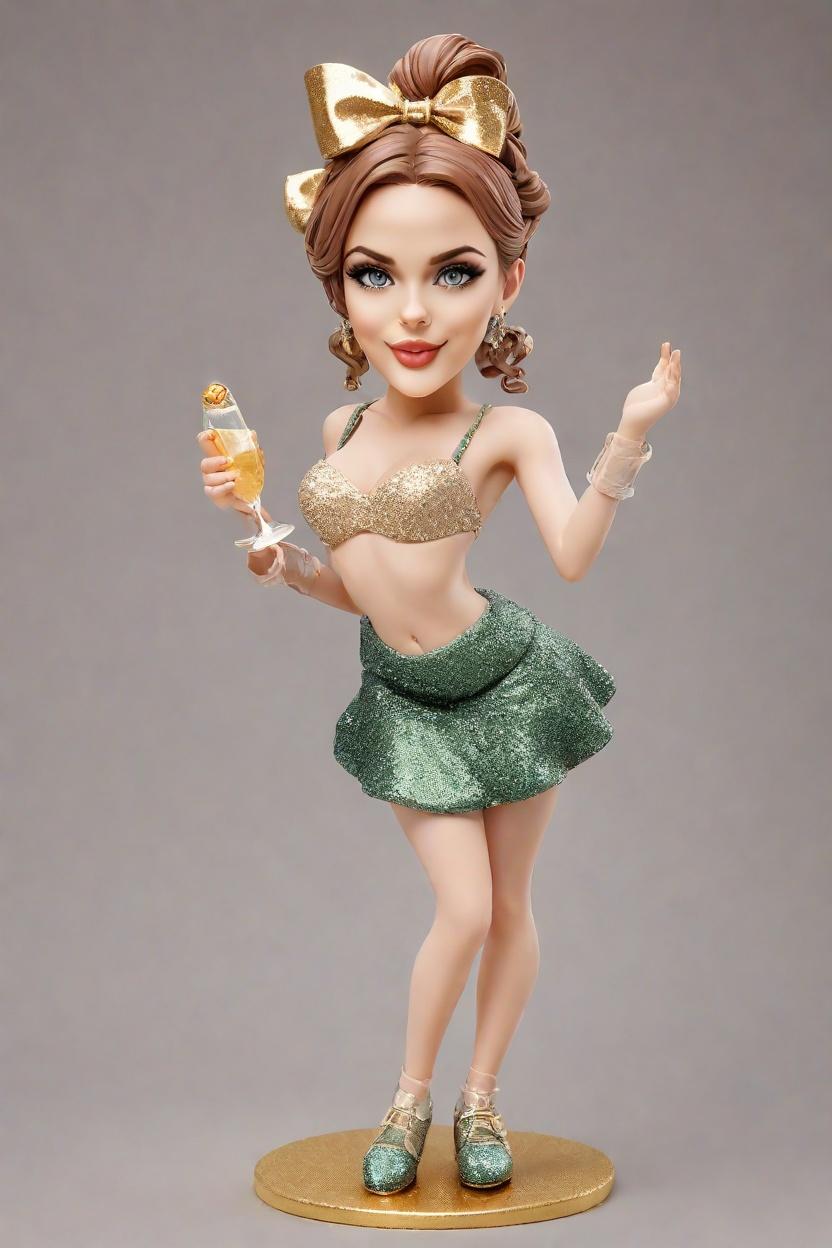 The Glitterati's Secret: How a Bobblehead Became a New Year's Must-Have,🥂 Cheers to 2024! My Mini-Me's Sparkling New Year's Eve Look 🎉