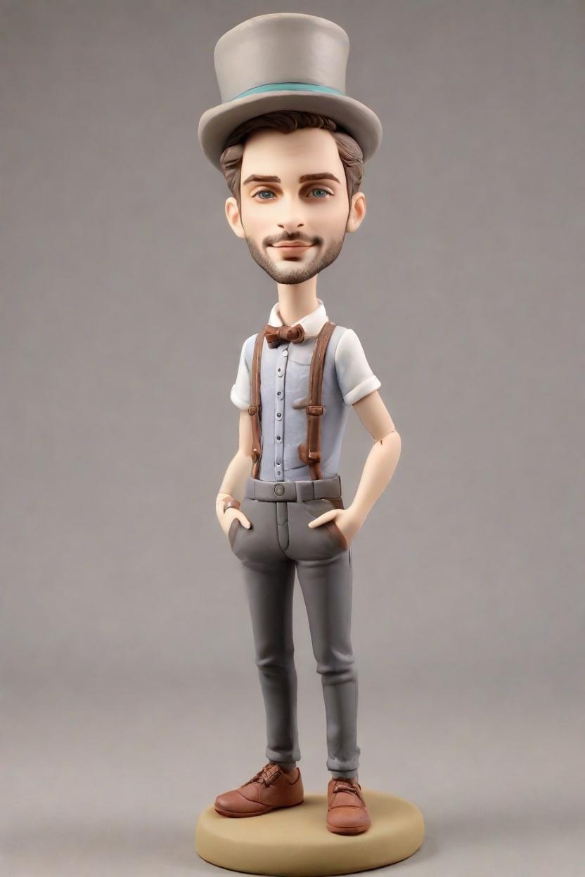 Casual Fun Custom Bobblehead,He Made His Own Wink-Worthy Bobblehead!