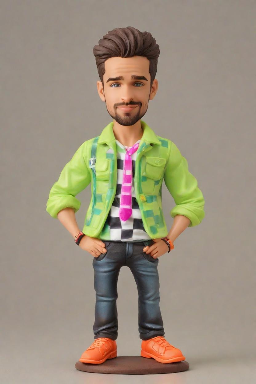 Custom Rockstar Bobblehead,He Made His Own Rockstar Bobblehead!