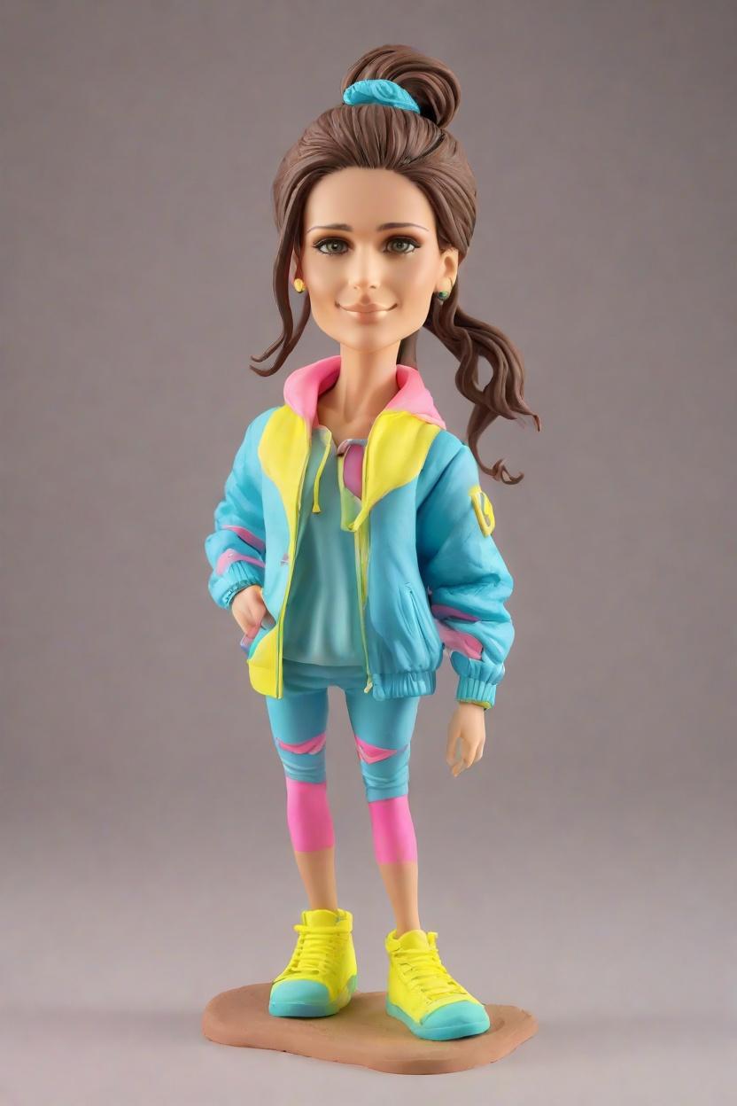 Custom Athlete Dynamic Bobblehead,She Nailed It: Create Your Own Playful Leap Bobblehead