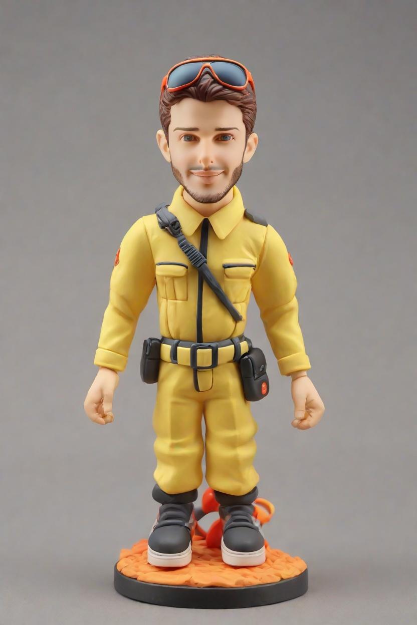 My Mini-Me: The Ultimate Firefighter Figurine Collection,He's Got the Fire Under Control: A Firefighter's Bobblehead Adventure