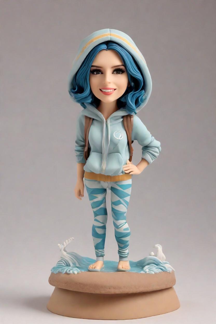 Trend Alert: The Playful Wink Surfer Figurine Taking Over Social Media!,She's Riding the Waves and Winning Hearts with Her Mini-Me Bobblehead!