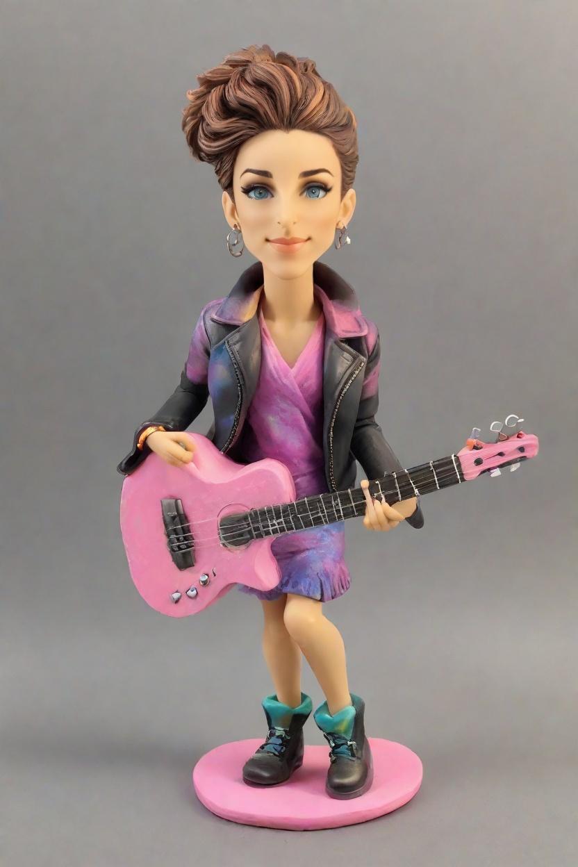 Custom Rockstar Style Bobblehead,She's Rocking Her Custom Bobblehead!