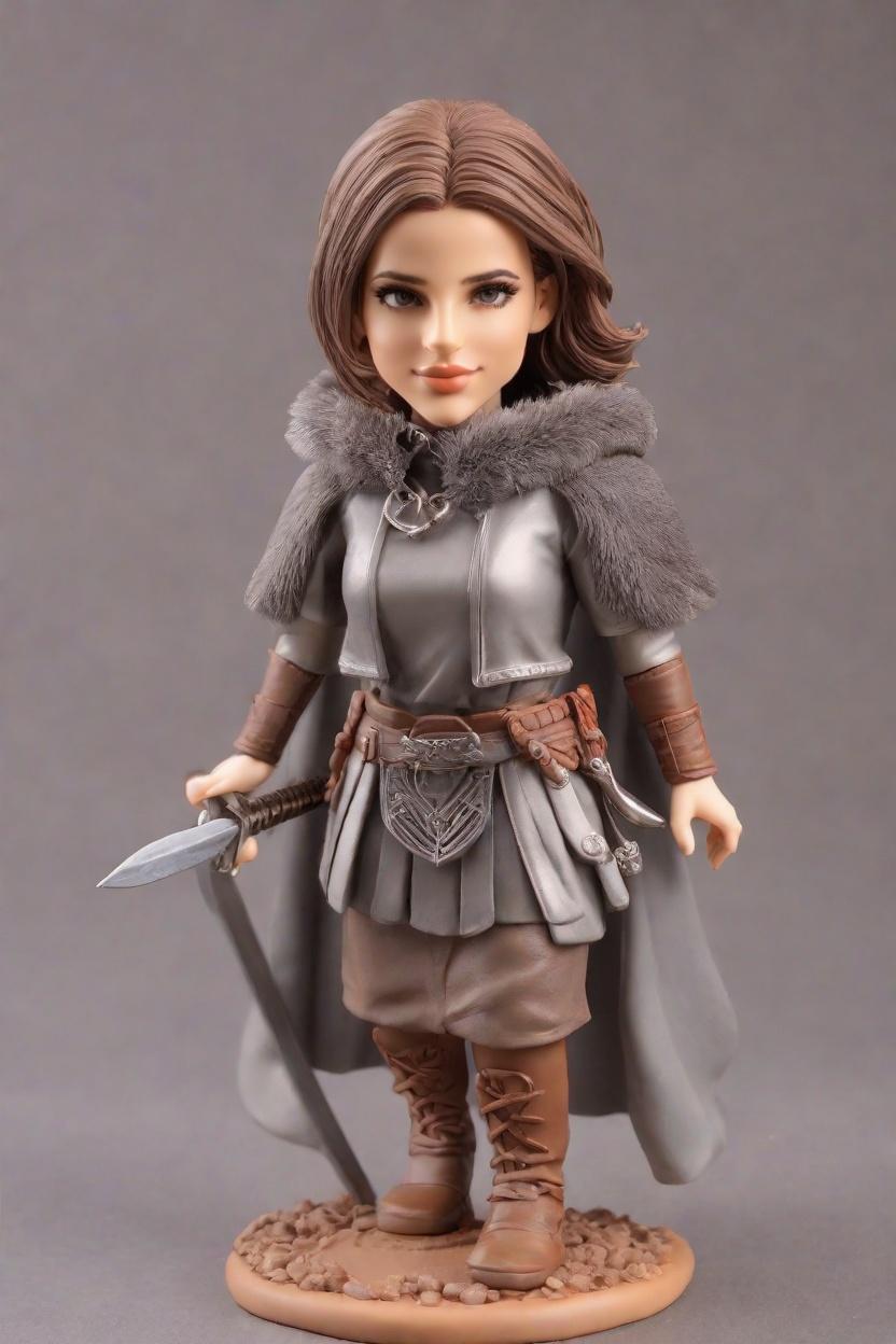 Custom Throne Warrior Bobblehead,She Crafted Her Epic Bobblehead