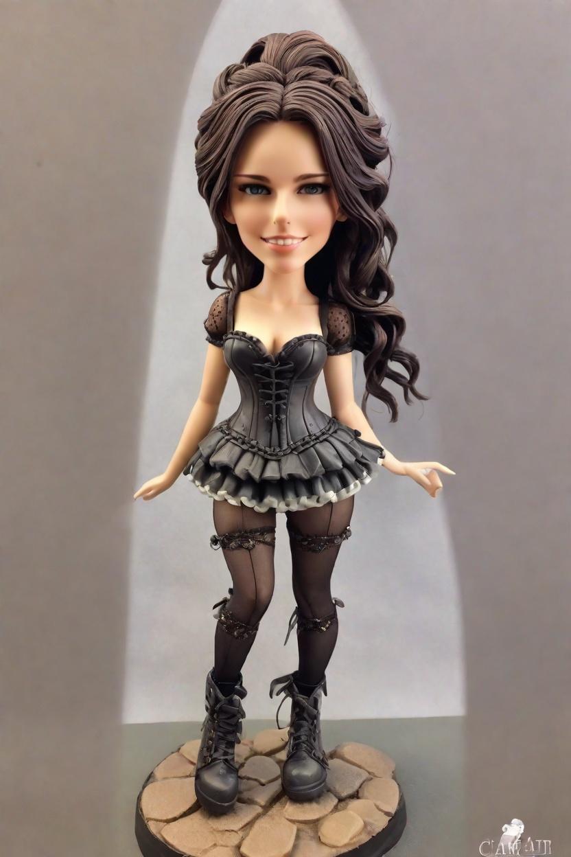 custom Valentine Punk bobblehead,She's Created her own Punk-Inspired Valentine Bobblehead!
