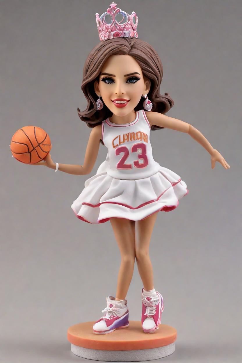 Custom Basketball Empowerment Bobblehead,She's Crushing It: My LeBron-Inspired Bobblehead Doll