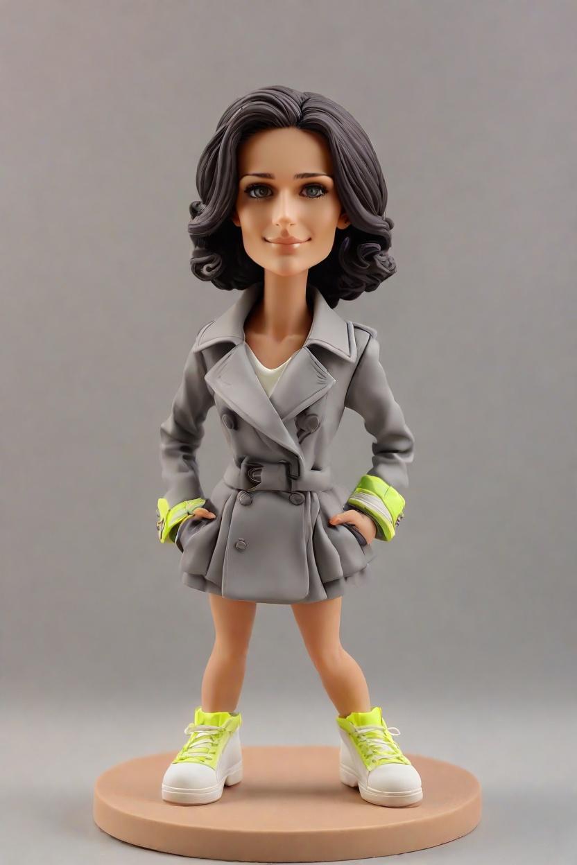 Trend Alert: Fashion Bloggers Embrace the Tutu-Trench Phenomenon,#TutuTrenchTwist: My Mini-Me Figurine's Unexpected Fashion Statement