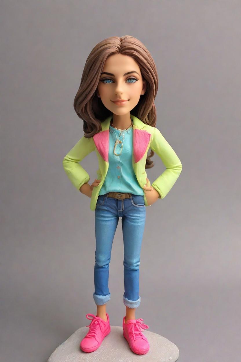 Trend Alert: Custom Bobblehead Dolls Are the New Must-Have for Fashionable Businesswomen,Meet the CEO: I Created My Own Bobblehead Doll in Neon Blazer and Ripped Jeans!