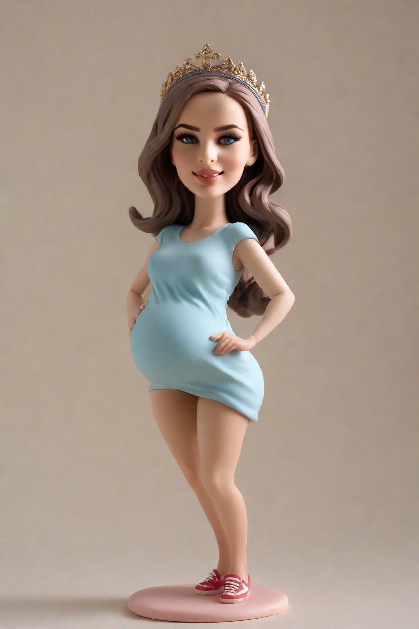 Custom Maternity Superhero Bobblehead,She Created Her Own Maternity Superhero Bobblehead Doll!