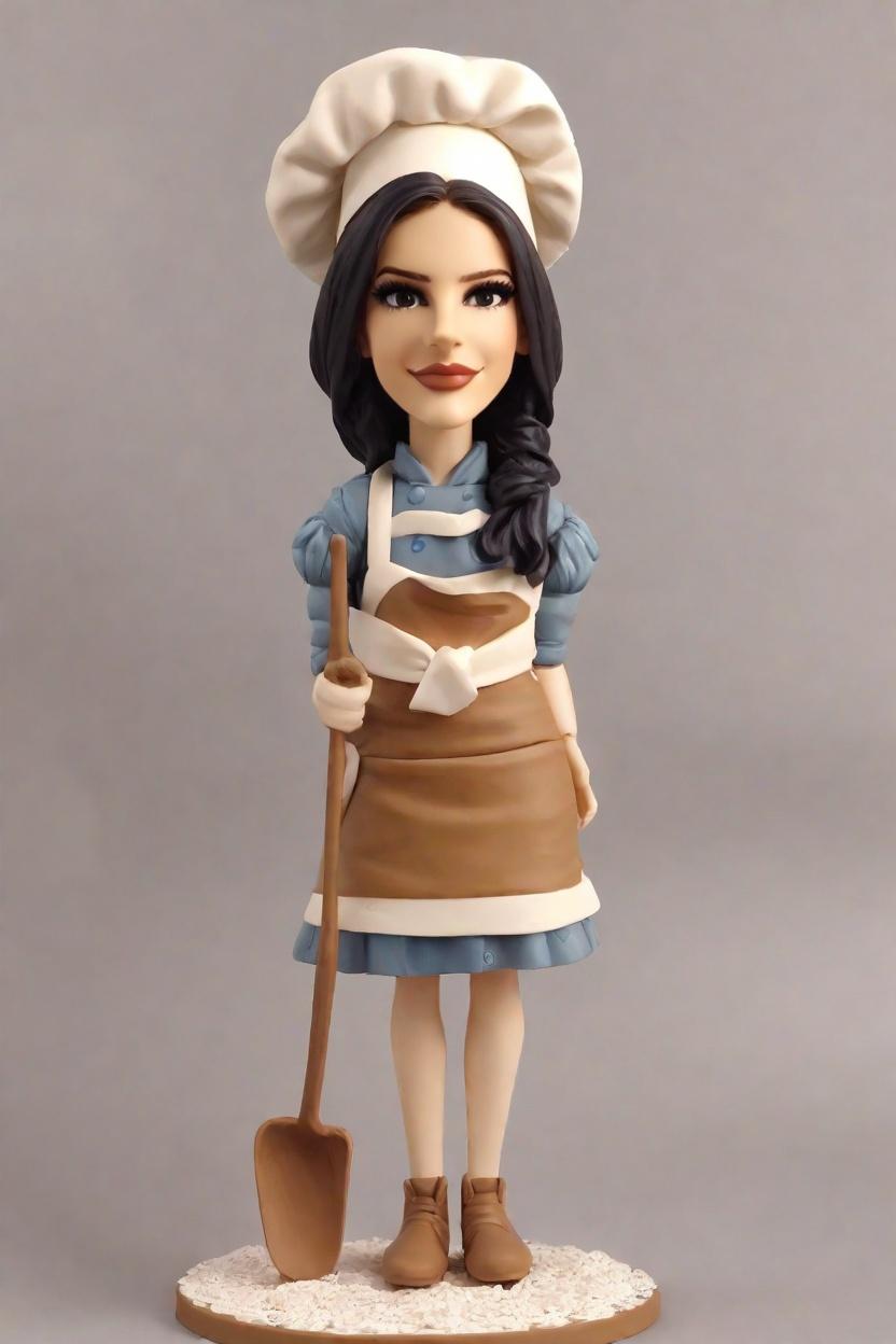 Custom Kitchen Whimsy Bobblehead,She's Making Her Own Chef Bobblehead!