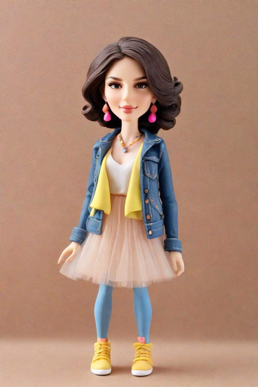 Trend Alert: Custom Bobblehead Dolls as the New Fashion Accessory,She Did It! Creating Her Own Bobblehead Doll in Neon and Denim