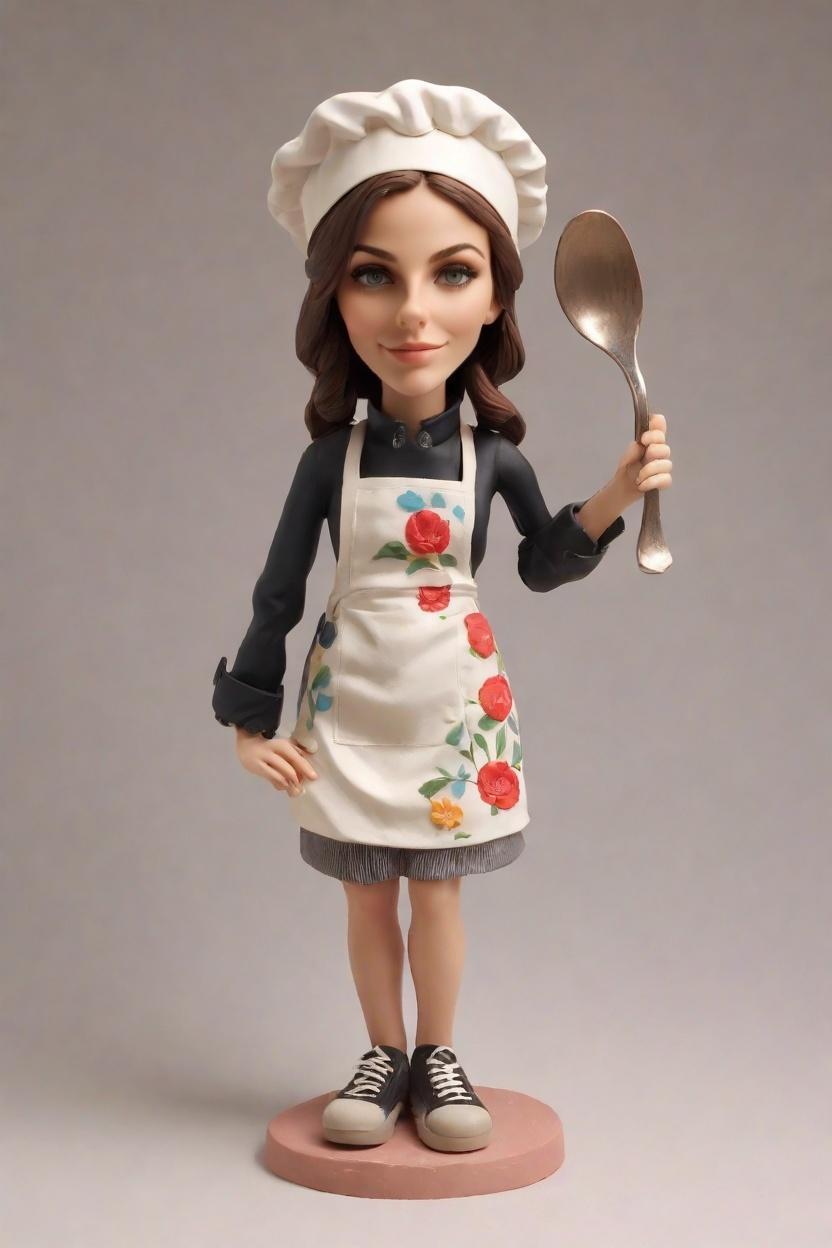 Custom Chef's Kitchen Bobblehead,She's Crafting Her Own Chef Bobblehead! 👩‍🍳✨
