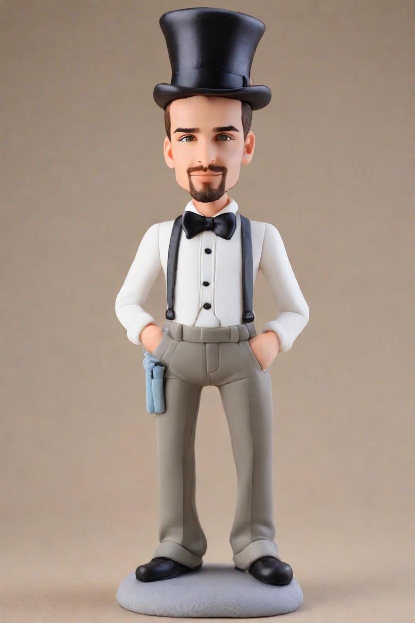 Casual Fun Custom Bobblehead,He Made His Own Playful Bobblehead!
