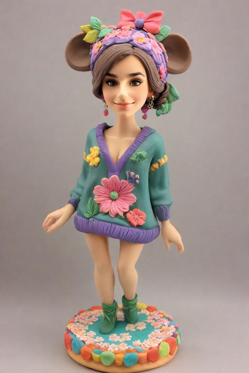 Custom Holiday Cheerful Bobblehead,She Created Her Own Festive Bobblehead Doll!