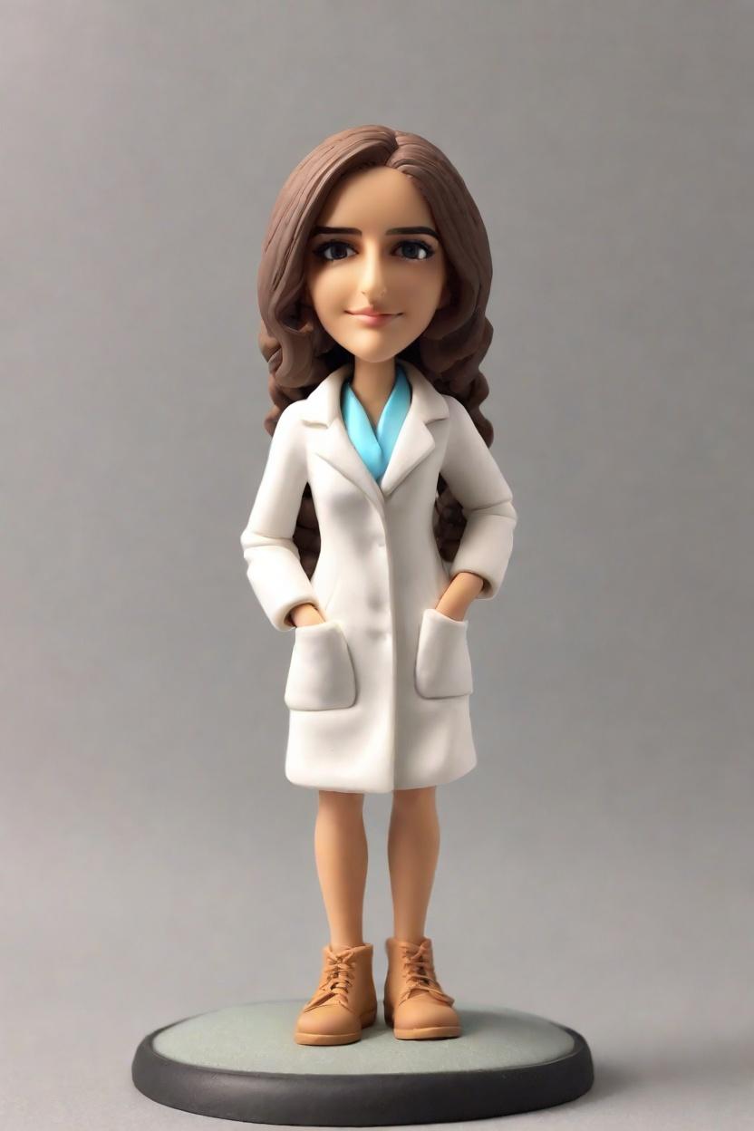 Custom Teacher's Day Chic Bobblehead,She Created Her Own Cheerful Educator Bobblehead