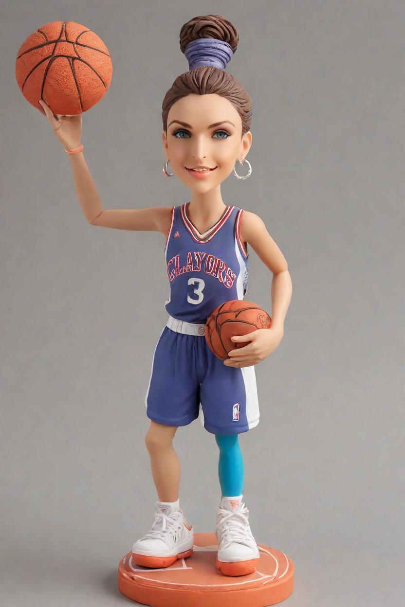 Custom Victory Celebration Bobblehead,She Nailed It: Create Your Own Basketball Champ Bobblehead