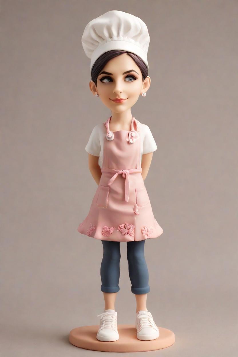 Culinary Custom Playful Bobblehead,She's Making Her Own Chef Bobblehead! 👩‍🍳🎉