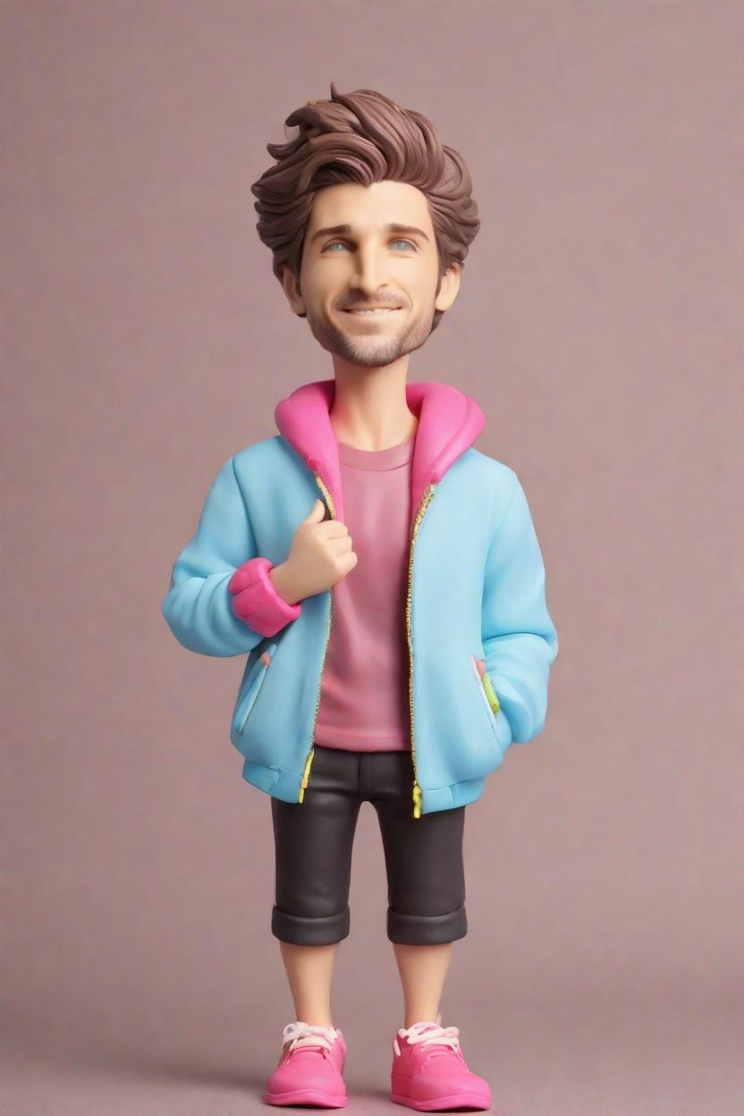 Custom Cheerleader Playful Bobblehead,He Made His Own Cheerleader Bobblehead! 🎉