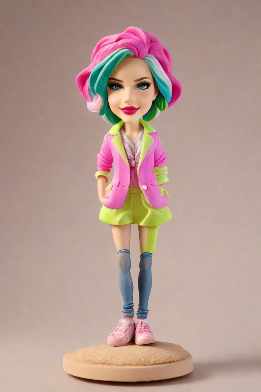 custom Corporate Confidence bobblehead,She Created Her Own Confident Wink Bobblehead